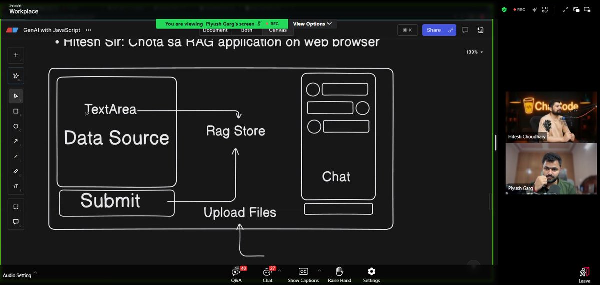 AnkushRajp80867's tweet image. Haan ji to ab rag bhi padh liya is class me ab agla notebook llm main banaunga @ChaiCodeHQ @piyushgarg_dev @Hiteshdotcom @nirudhuuu  
#genai #ragsystem