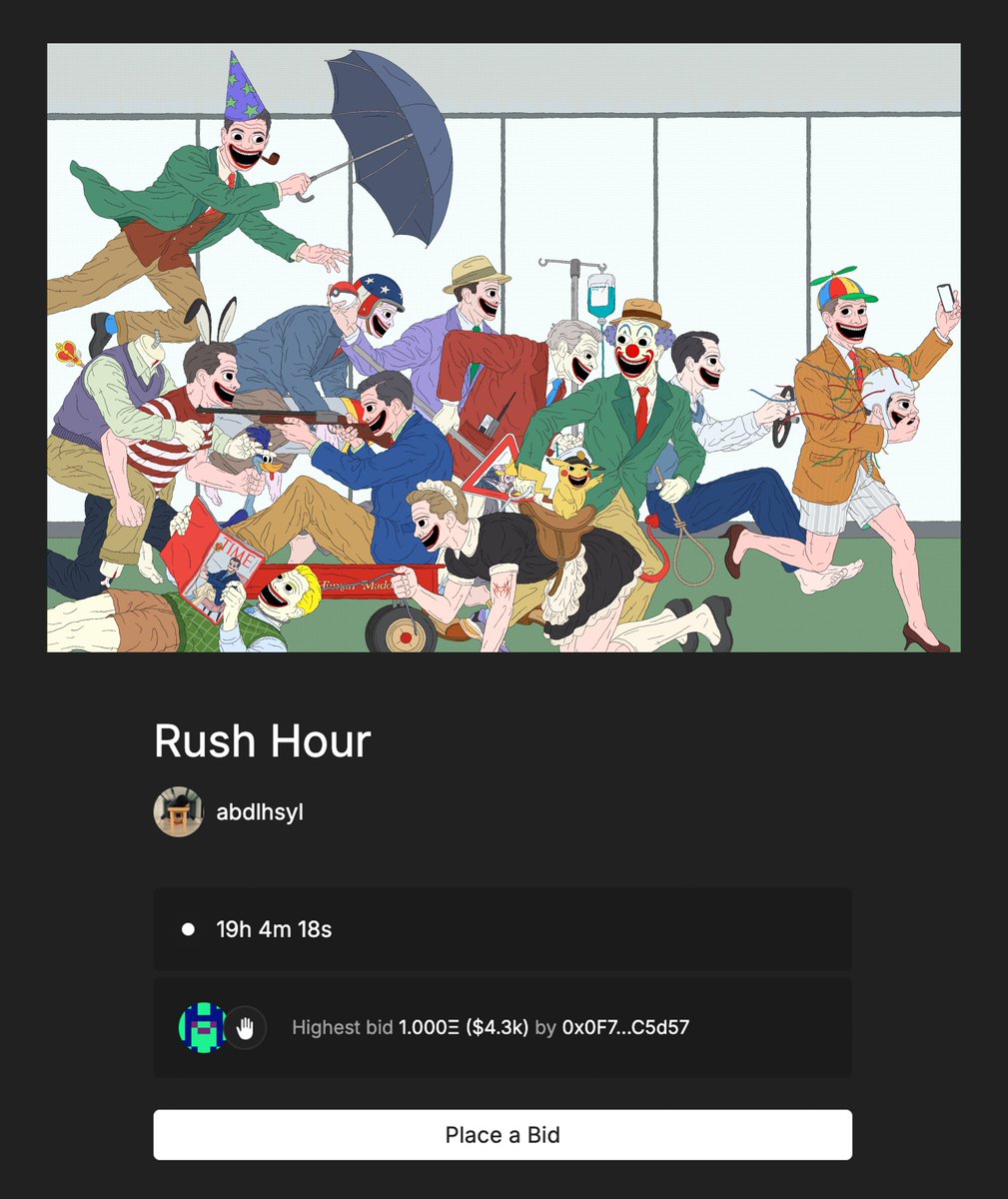 The auction for 𝗥𝘂𝘀𝗵 𝗛𝗼𝘂𝗿 has started.