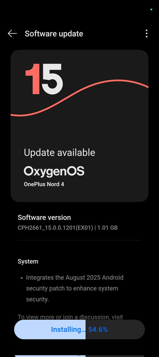 heyimavi1516's tweet image. Got the update today.
#oneplusnord4 #oxygenos15 #oneplus