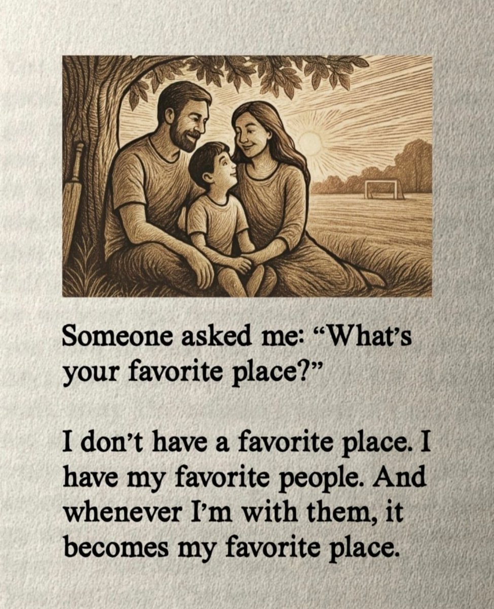 MaheshHari2483's tweet image. This picture beautifully reminds us that home is not a place, it’s the people we love. 💕 No matter where we are, when we’re surrounded by our favorite people, every moment feels special and every place feels like the best one. 🌸✨ #FamilyLove #FavoritePlace #Togetherness