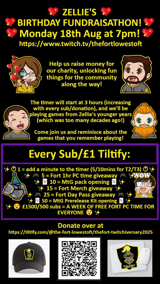 💖 ZELLIE'S BIRTHDAY FUNDRAISATHON! I'm old, let's play some old games! 🤣💖 | ZellieMoogle | Fundraising to save our charity's building! Come join the fun at twitch.tv/thefortlowesto…