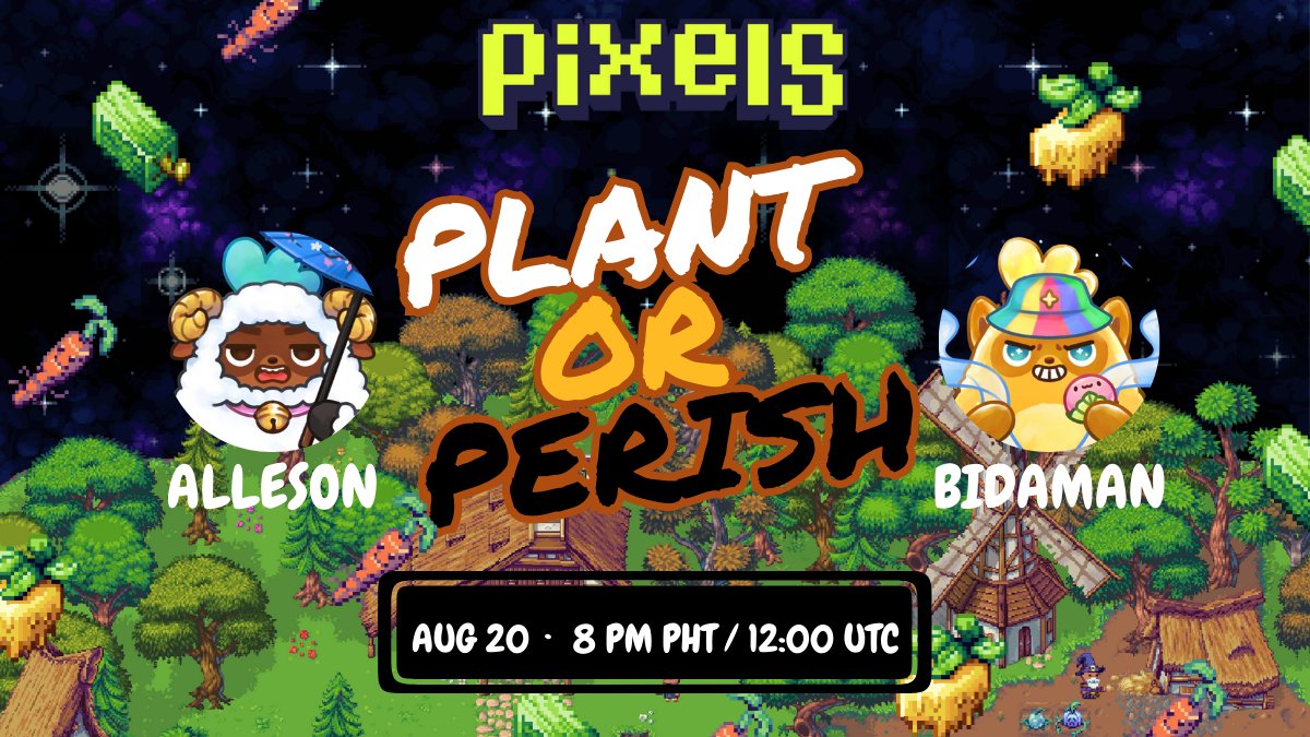 Alleson | KIND ๐ต๐ญ (@alleson_kind) on Twitter photo Itโs Plant or Perish!๐ฑ๐
Join me & <a href="/BidamanGaming/">Bida.ron | KIND</a> for Musical Soils!๐ถ
Plant for rewards or perish when the music stops!
โฐ Wed, Aug 20 โข 12 PM UTC/8 PM PHT
๐ Land 986
๐ Prizes: UGCs, 3x Blue Grumpkin Wine Cases & Bunch of NFTs!
tiktok.comโ@bidamangaming/live Itโs Plant or Perish!๐ฑ๐
Join me & <a href="/BidamanGaming/">Bida.ron | KIND</a> for Musical Soils!๐ถ
Plant for rewards or perish when the music stops!
โฐ Wed, Aug 20 โข 12 PM UTC/8 PM PHT
๐ Land 986
๐ Prizes: UGCs, 3x Blue Grumpkin Wine Cases & Bunch of NFTs!
tiktok.comโ@bidamangaming/live