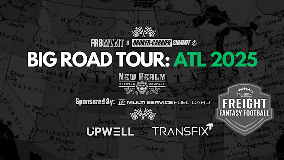 Fr8Nate's tweet image. We’re rolling into Atlanta this Thursday, August 21st, and you do not want to miss this.

BCS @BCS_Network  @Fr8MVMT  Big Road Tour – ATL Edition

Sponsored by: Multi Service Fuel Card @MSFuelCard, Upwell  @freightbillz and Transfix @transfixIO

Sign Up Here:…