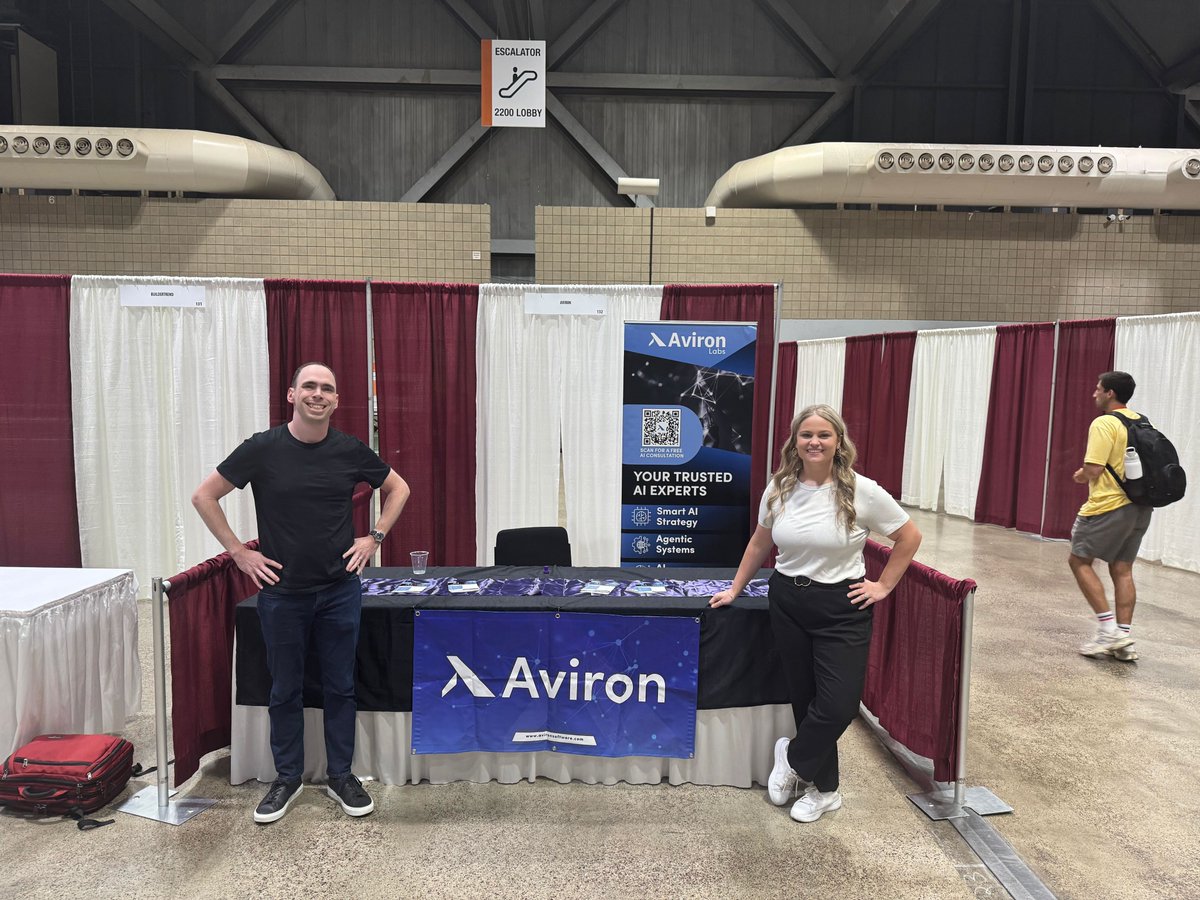AvironSoftware's tweet image. That’s a wrap on #KCDC2025!

We loved being a sponsor and meeting so many of you. 💬

Big thanks to everyone who came by our booth, and props to @schneidenbach for his awesome talk on AI-driven systems.

#Aviron #AgenticAI #DevConf #TechCommunity