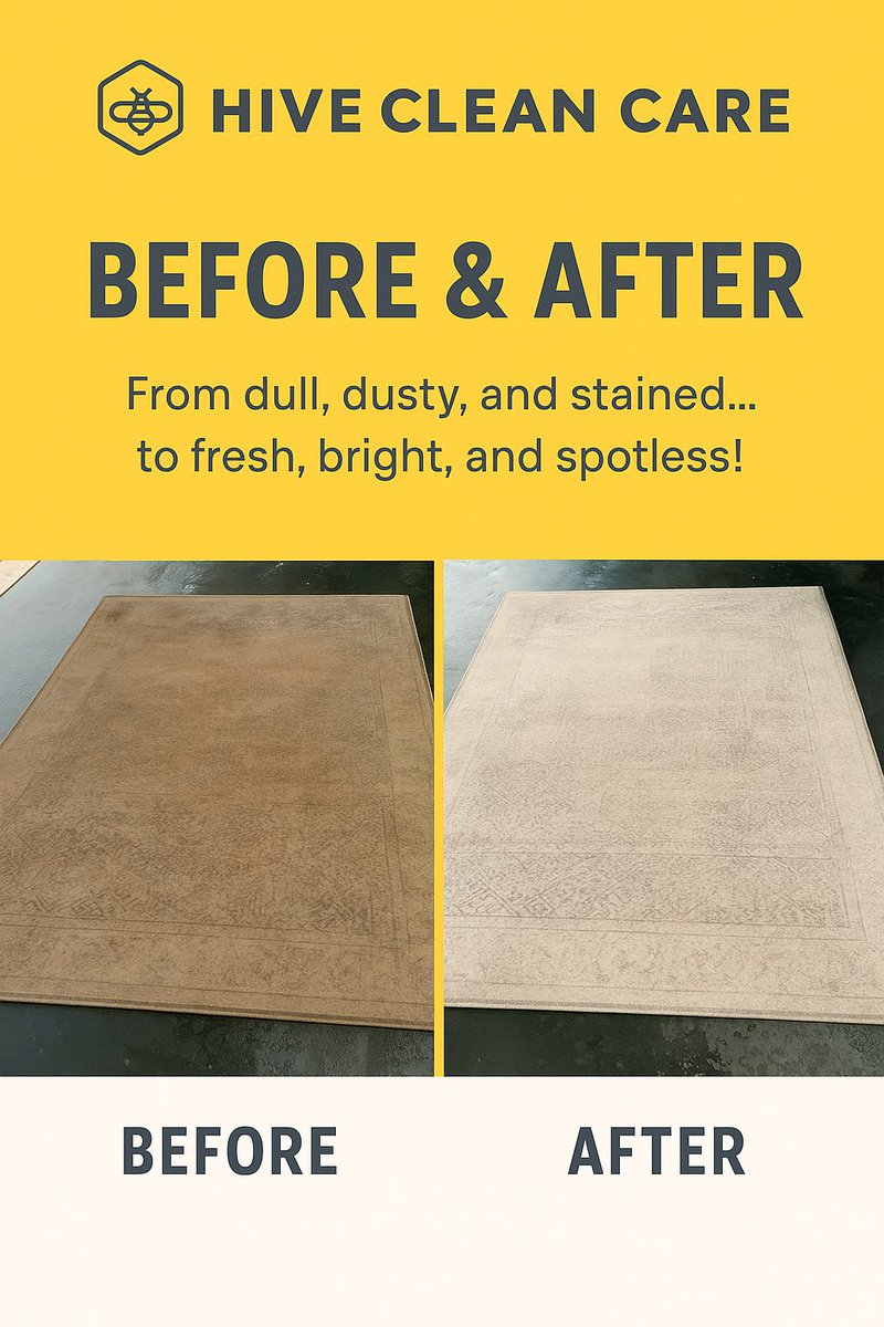HiveClean's tweet photo. ✨ Before &amp; After Transformation! ✨

Swipe to see the magic 👉  
From dull to bright! 💛🧼  
That’s Hive Clean Care.

📞 0724498507  
📍 Serving Nanyuki &amp; beyond  
Follow us on social media!

💛 Every rug deserves a second life. #CarpetCleaningNanyuki #beforeandafter https://t.co/XWQ8fCx9sN