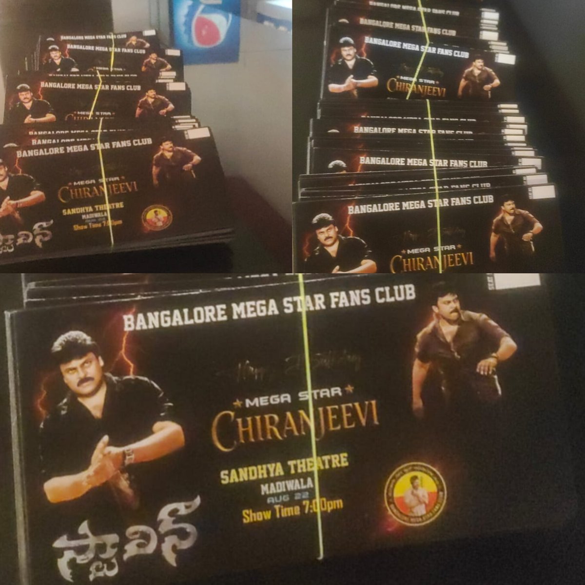 #Stalin4K 

Tickets Distribution Starting From Tomorrow at Sandhya Theatre , Bangalore 

For Tickets Contact - 9492789583(Preferably WhatsApp)

Many More Surprises 💥💥

<a href="/KChiruTweets/">Chiranjeevi Konidela</a> <a href="/BlrMegaStarFans/">Bangalore Mega Star Fan Club</a>