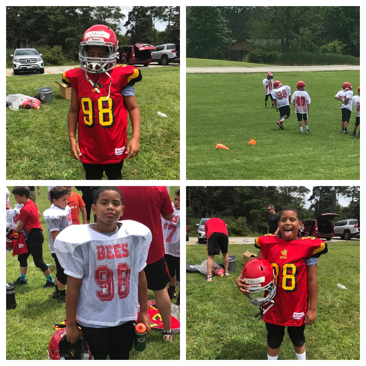 ChrisPerez_27's tweet image. #TBT to when the pads were almost bigger than me—but the heart was already built for the trenches. #98 had the fire early... and now CP is chasing greatness. Same love for the game, just a varsity stage.

#CP3 #FromDayOne #YouthFootballRoots #BuiltNotBought #TrenchBorn #D1Dreams