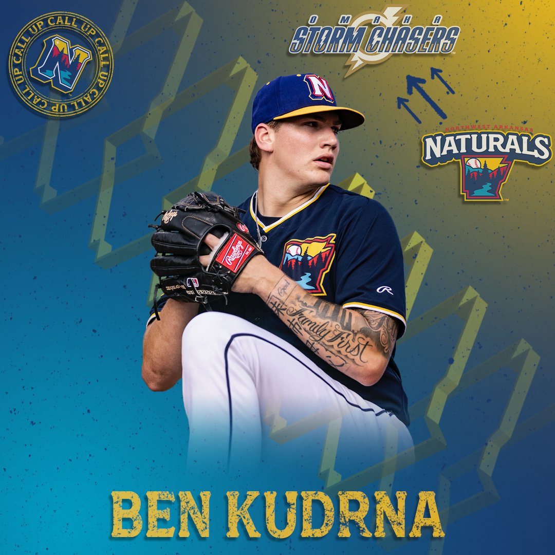 Northwest Arkansas Naturals (@nwanaturals) on Twitter photo Ben Kudrna is getting the call and on his way to Triple-A! Best of luck with the <a href="/OMAStormChasers/">Omaha Storm Chasers</a> Ben! Ben Kudrna is getting the call and on his way to Triple-A! Best of luck with the <a href="/OMAStormChasers/">Omaha Storm Chasers</a> Ben!
