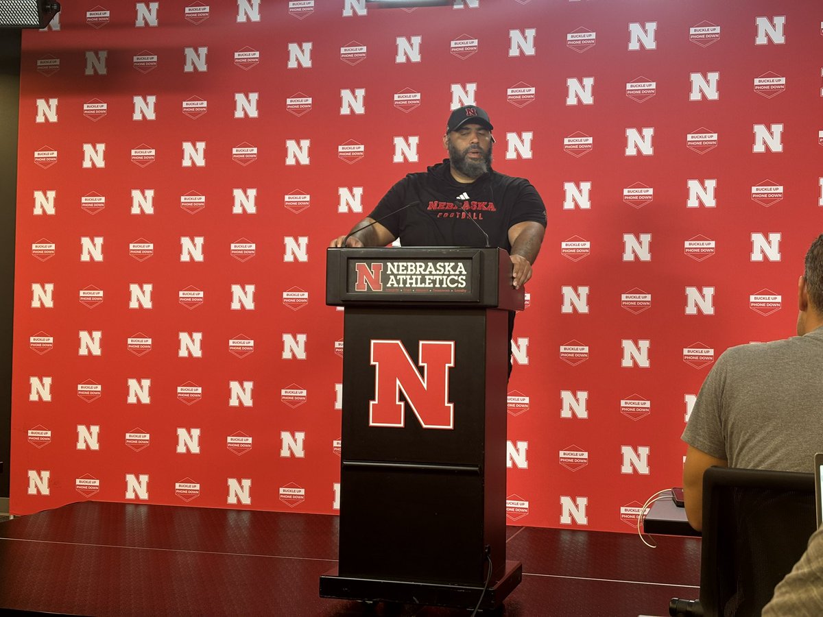 Jack LB coach Phil Simpson tells his room that they have to earn the privilege to pass-rush by stopping the run first.

“We don’t come to Nebraska to just pass-rush. We come here to play football.”