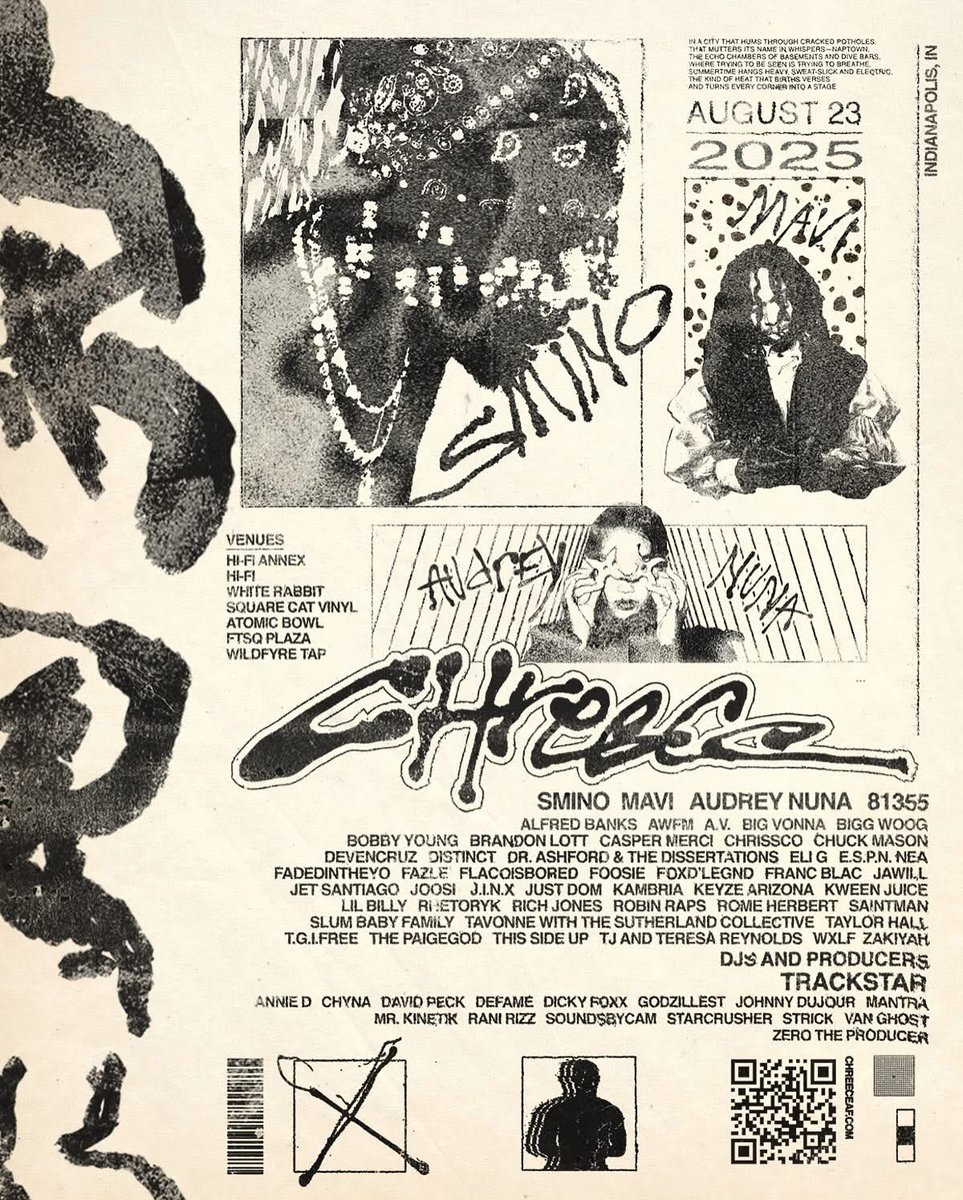 So, I told y’all I got a special surprise during my set… lol. We need all y’all at the HI-FI this SATURDAY 8/23 at 6:30pm for Chreece! Me and my dawg Ebony got some new tunes for yall, and why not give some of em to yall at Chreece 🔥.  GET UR 🎟️ NOW 👉🏾 chreeceaf.com