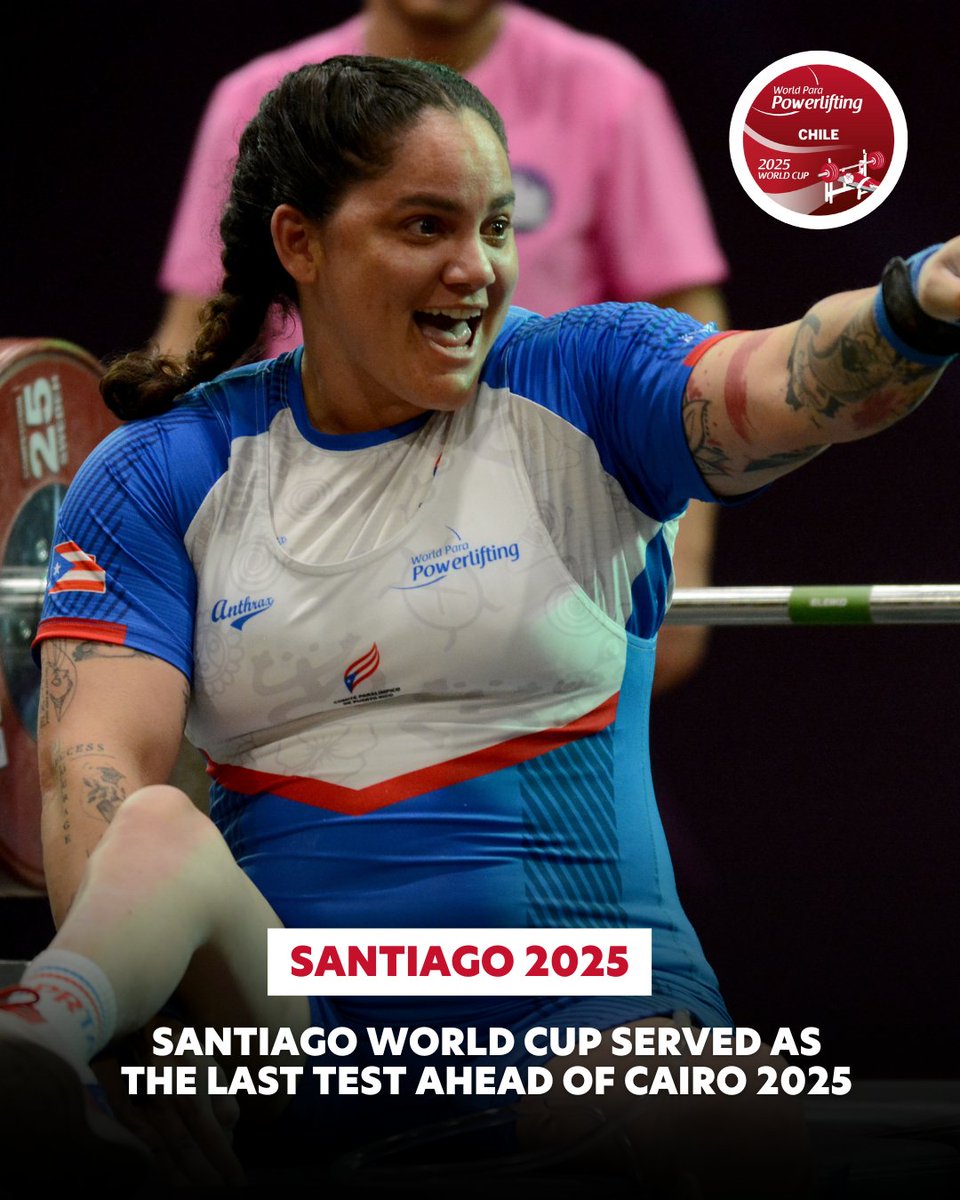 Powerlifting's tweet photo. It was the final major test before the #Cairo25 Worlds and we saw many lessons learned and great performances, especially from the many South American athletes!

Now, heading to Egypt in October 🔜🇪🇬

Read the full review 📎 https://t.co/M57DlE369l

#ParaPowerlifting https://t.co/rrQm8txO9z