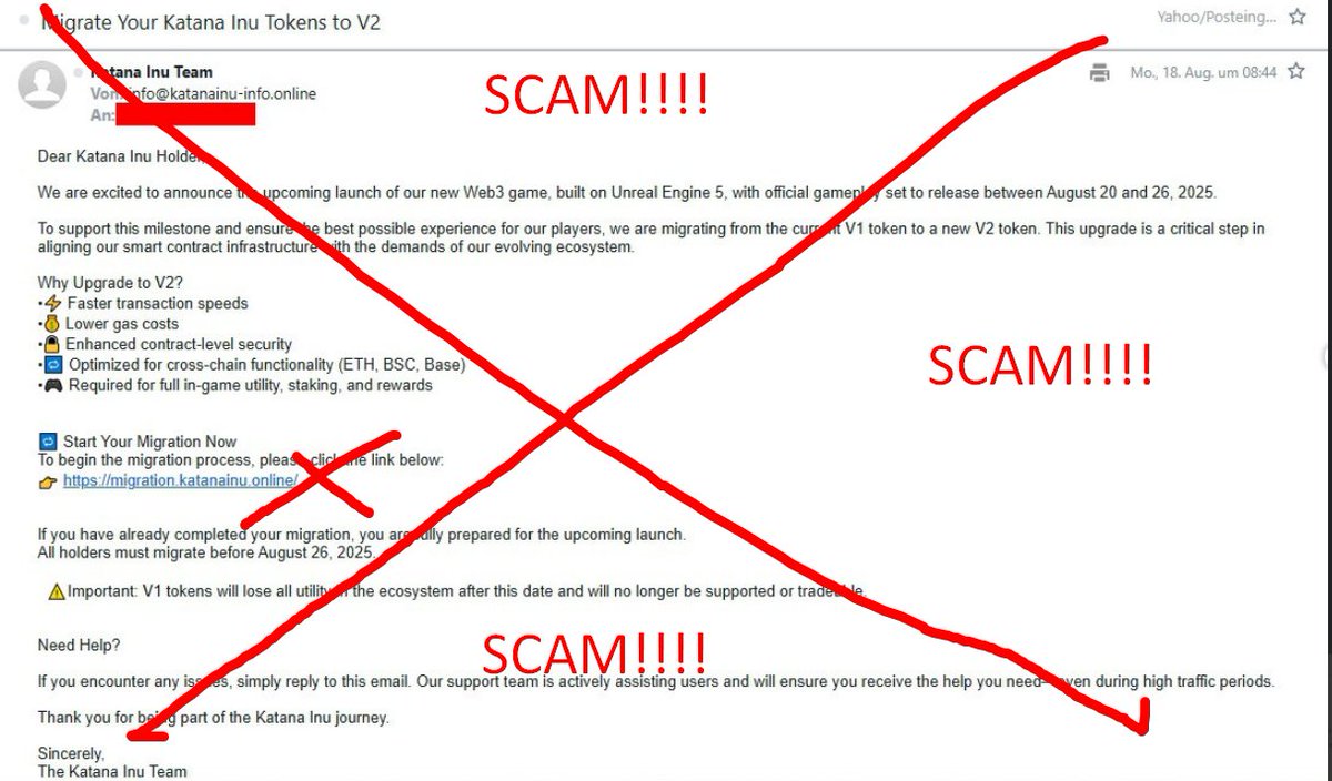 ⚠️❗️Please be careful!🔴

Always double check with our TG and Twitter account (here), for such updates!

We do not have any migration!
Please stay safu!❗️⚠️