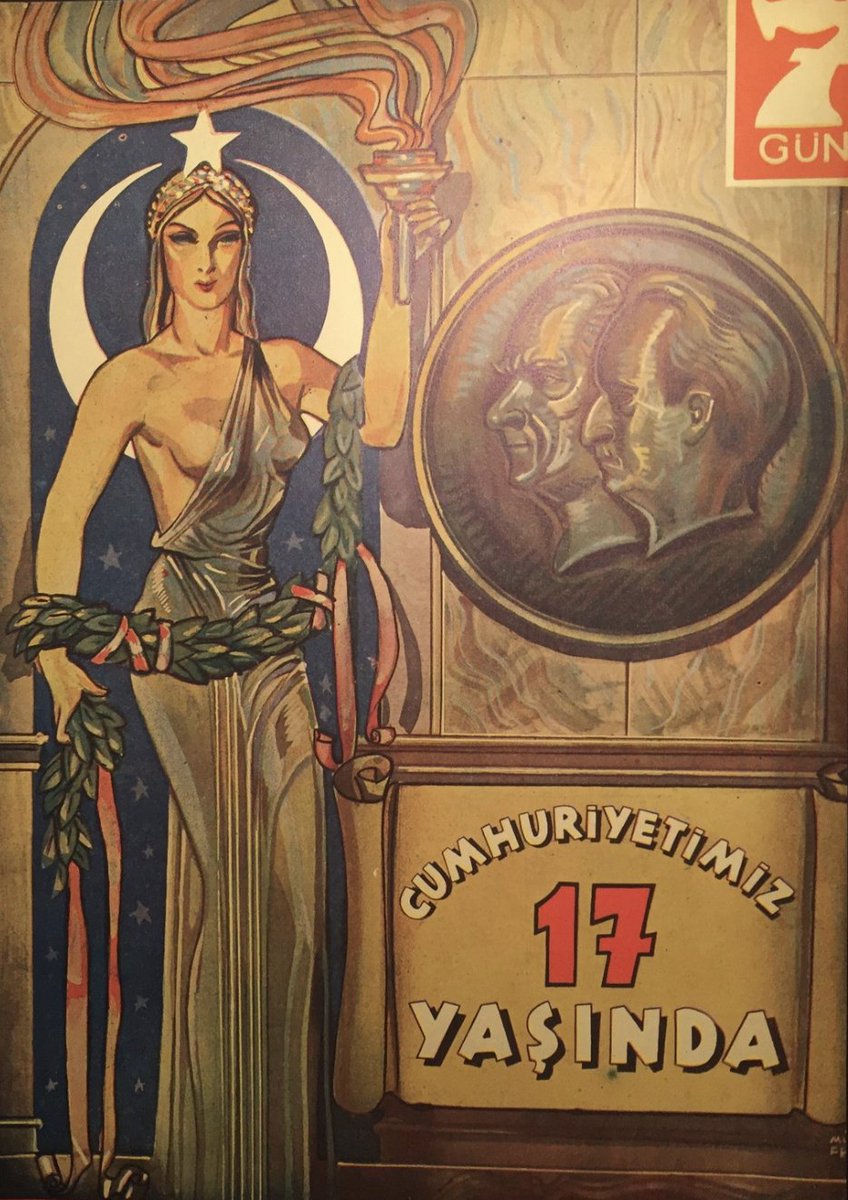 "Cumhuriyetimiz 17 Yaşında."

Cumhuriyetimizin 17. yıl dönümü anısına çıkan 7 Gün dergisi.