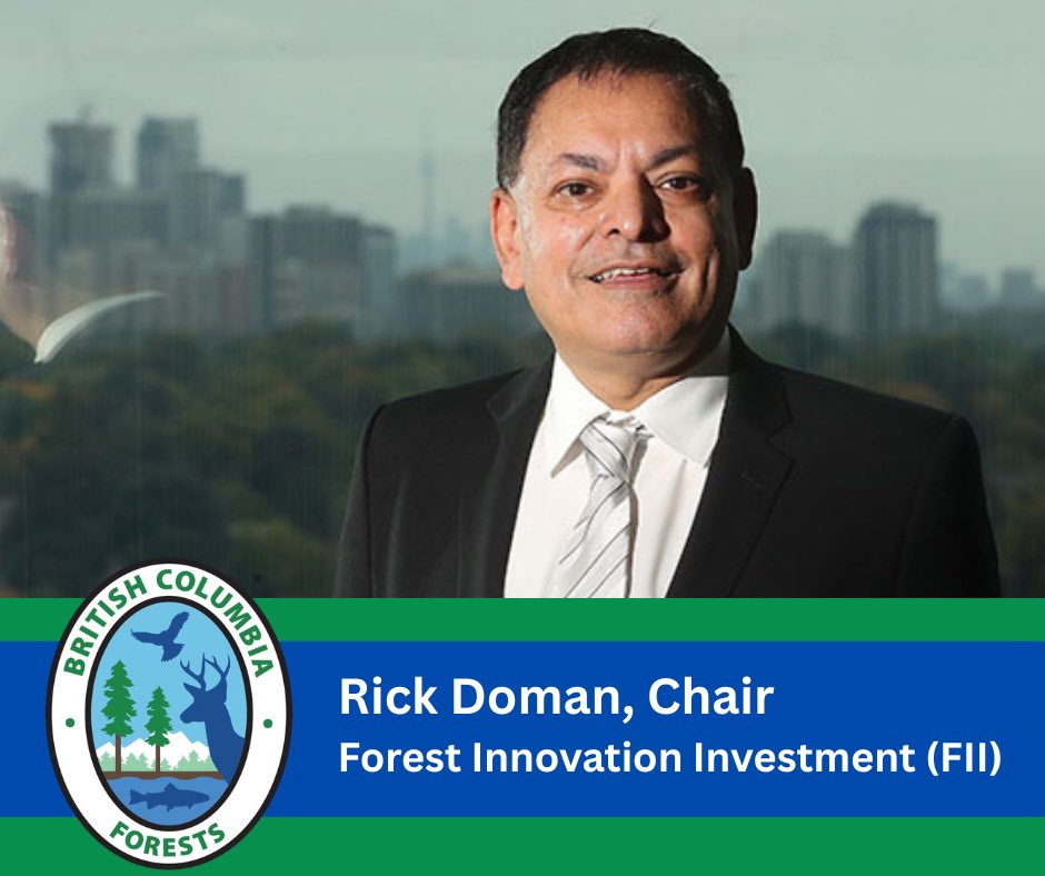 Rick Doman: industry titan with 40+ years of #BCForestry experience. Someone who knows how to drive the sector.

With Trump’s economic attacks, we must expand our markets. Rick is the guy who knows how to do just that. 

Welcome the new Chair of the Forest Innovation Investment.