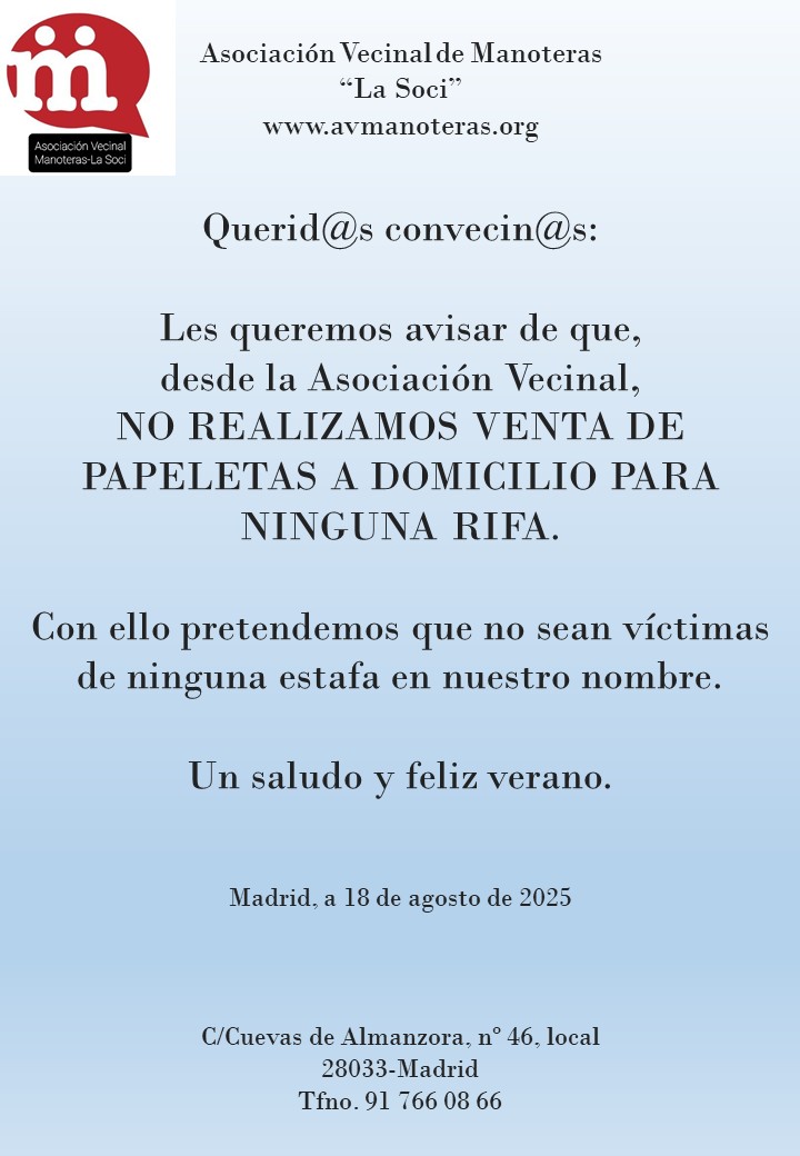 📣Para evitar, en lo posible, que l@s amig@s de lo ajeno y estafador@s de a pie, se aprovechen de la buena voluntad de las personas del vecindario, dejamos este aviso sobre hechos consumados ya en nuestro barrio
Contra estafador@s institucionales, seguimos trabajando también
👇🏾🧐