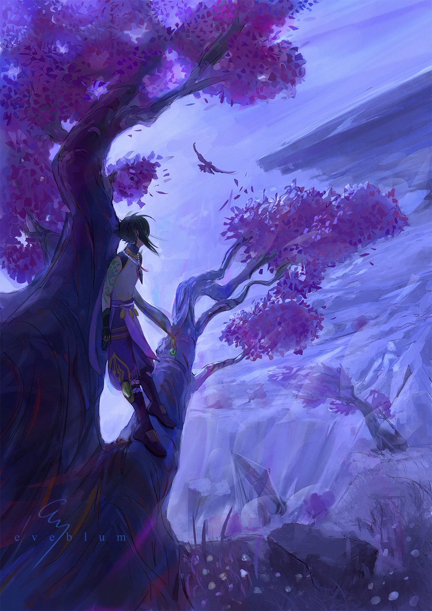 eveblum_art's tweet image. Solitary Stray Bird 🕊
#原神 #xiao #genshinimpact