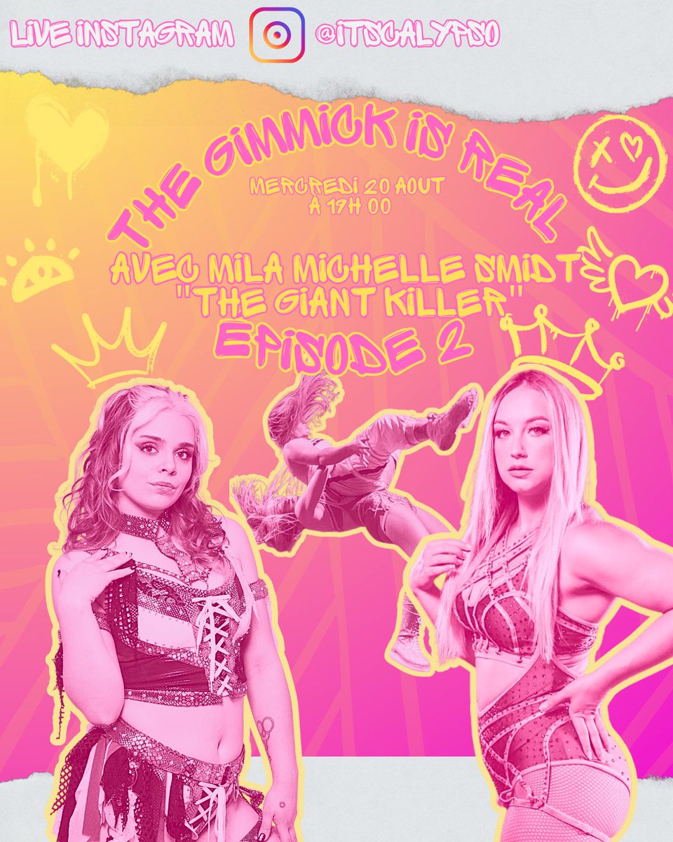 🎙️ The Gimmick Is Real – Épisode 2
📅 Mercredi 20 août – 19h
📍 Live sur Instagram

Guest : Mila Michelle Smidt – "The Giant Killer" 💥
Catch, féminisme, discriminations, santé mentale &amp; blablas sans filtre 🎤

🔴 Pose tes questions en direct !

#TheGimmickIsReal #Catch #Podcast