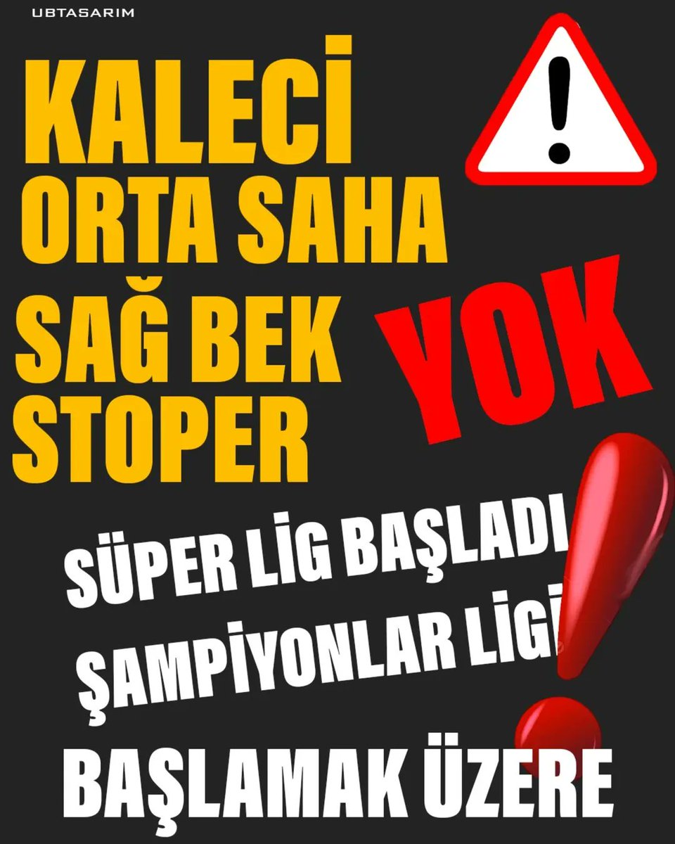 Volkan Yılmaz (@_vlknylmz) on Twitter photo Sane transferi sonrası tamam transferler erken bitecek dedim.
Ardından lig başladı, şampiyonlar ligi kadro listesi 14 gün sonra verilecek.
Yine geç kaldık. Hala transfer yok. Kafayı yememek elde değil.. <a href="/abdullahkavukcu/">Abdullah Kavukcu</a> Sane transferi sonrası tamam transferler erken bitecek dedim.
Ardından lig başladı, şampiyonlar ligi kadro listesi 14 gün sonra verilecek.
Yine geç kaldık. Hala transfer yok. Kafayı yememek elde değil.. <a href="/abdullahkavukcu/">Abdullah Kavukcu</a>
