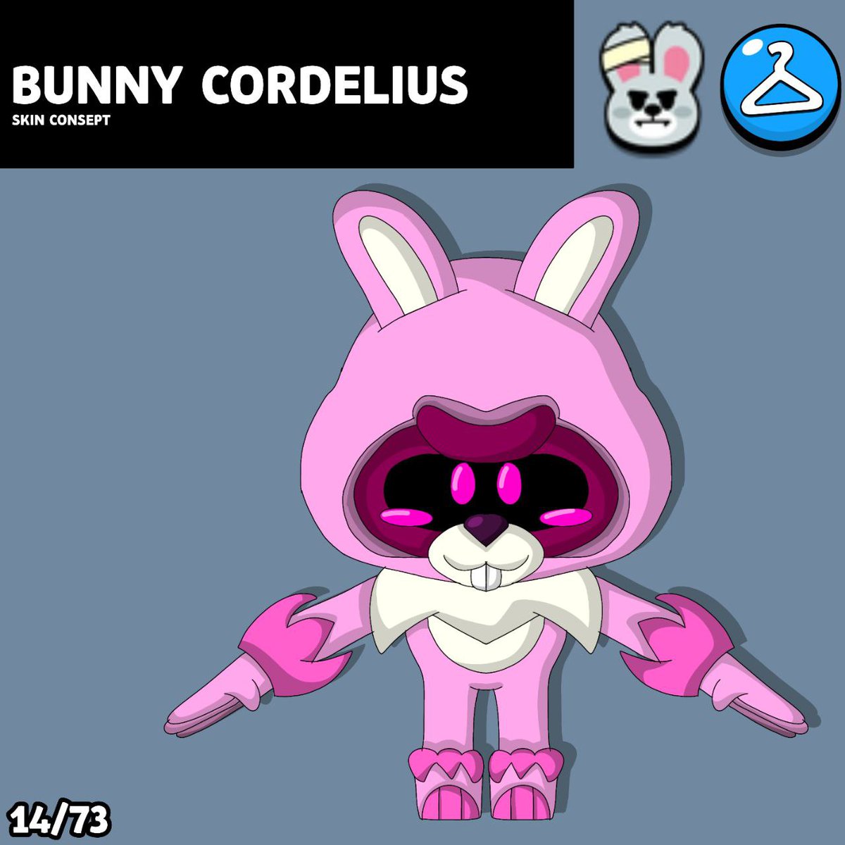 TimofejM42729's tweet photo. Cordelius skins for every themes, 13-16/73
1. Cordelius Van  - BT21 
2. Bunny Cordelius - Bunny brigade 
3. Summer Cordelius - Summer of brawl 
4. Suitor cordelius - my brawlentine
#BrawlStars #BrawlStarsArt https://t.co/A11CCCH2Sz