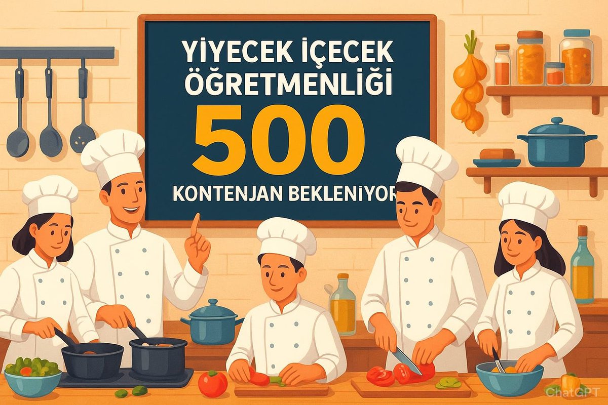 Yiyecek içecek öğretmenleri, turizmin mutfaktaki mimarlarıdır. #YiyecekİcecekOEğretmenliği500Kontenjan
