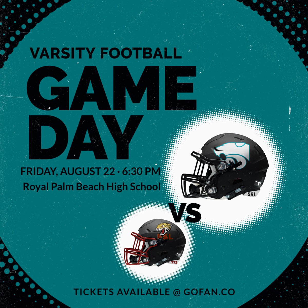 RPBHS Athletics (@rpbhsathletics) on Twitter photo Countdown is on for the home opener this Friday Night‼️Mark your calendars as our Wildcats host <a href="/PSLJagsFootball/">PSL Jaguars Football</a>‼️
<a href="/CoachSamCurry/">Coach Sam Curry</a> <a href="/RPBHS_Principal/">Dr. Shakeica Robinson</a> <a href="/RPBHSOfficial/">Royal Palm Beach HS</a> <a href="/RPBsports/">Eric Patterson</a> <a href="/EraPrep/">New Era Prep</a> <a href="/ESPNTop63/">ESPN Top 63</a> <a href="/najitobias/">Naji Tobias</a> Countdown is on for the home opener this Friday Night‼️Mark your calendars as our Wildcats host <a href="/PSLJagsFootball/">PSL Jaguars Football</a>‼️
<a href="/CoachSamCurry/">Coach Sam Curry</a> <a href="/RPBHS_Principal/">Dr. Shakeica Robinson</a> <a href="/RPBHSOfficial/">Royal Palm Beach HS</a> <a href="/RPBsports/">Eric Patterson</a> <a href="/EraPrep/">New Era Prep</a> <a href="/ESPNTop63/">ESPN Top 63</a> <a href="/najitobias/">Naji Tobias</a>