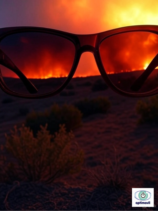 🔥👀
 ¿Cómo proteger tus ojos del humo de los #incendios? 
Los grandes incendios no solo afectan el #MedioAmbiente, sino también nuestra #SaludVisual. El #humo y las partículas en suspensión pueden irritar los ojos y agravar problemas oculares. Desde #tuópticadeconfianza, te