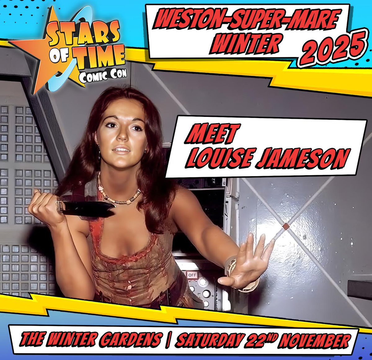 STARS OF TIME (@starsoftime) on Twitter photo Guest Announcement - LOUISE JAMESON <a href="/STARSOFTIME/">STARS OF TIME</a> Saturday 22nd November, The Winter Gardens, Weston-super-Mare #doctorwho #whovians #comiccon #drwho <a href="/dwcoverstory/">Doctor Who Cover Story</a> <a href="/classicdw/">Classic Doctor Who</a> <a href="/DrWhoNews/">Dr Who News</a> <a href="/ClassicDrWho247/">Classic Doctor Who 24/7</a> <a href="/Lou_Jameson/">Louise Jameson</a>
TICKETS: eventbrite.co.uk/e/stars-of-tim… Guest Announcement - LOUISE JAMESON <a href="/STARSOFTIME/">STARS OF TIME</a> Saturday 22nd November, The Winter Gardens, Weston-super-Mare #doctorwho #whovians #comiccon #drwho <a href="/dwcoverstory/">Doctor Who Cover Story</a> <a href="/classicdw/">Classic Doctor Who</a> <a href="/DrWhoNews/">Dr Who News</a> <a href="/ClassicDrWho247/">Classic Doctor Who 24/7</a> <a href="/Lou_Jameson/">Louise Jameson</a>
TICKETS: eventbrite.co.uk/e/stars-of-tim…