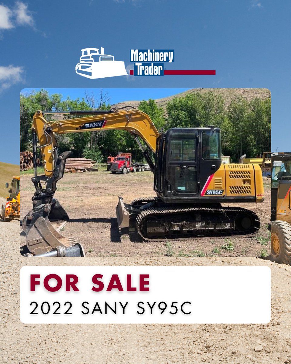 🚧 2022 SANY SY95C Crawler Excavator For SALE! 💥

💰 Priced to Sell
⏱️ Low Hours – Only 713!
🔧 Comes with 2 ft &amp; 3 ft digging buckets + 5 ft muck bucket
⚡ 66 HP

Check it out here ➡️ ow.ly/FPJw50WEQ5C

#SANY #CrawlerExcavators #Excavators #MachineryTrader