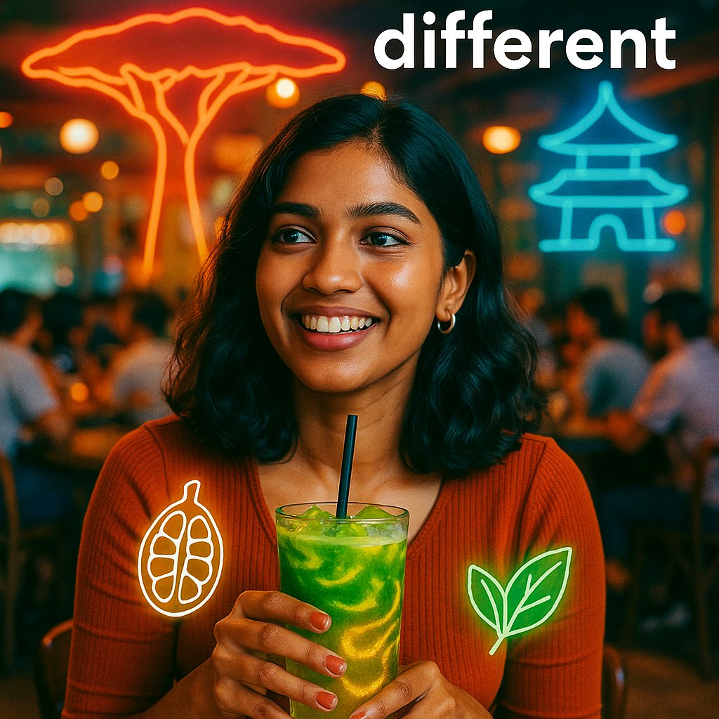 Cooperanthllc's tweet image. Mumbai’s Maya just blended two continents with Baobab Matcha Swirl. Whole DAO went nuts. Cultural taste explosion. Should fusion drops go limited? You tell us. Massive flavor, zero chill. LFG. #ManMilkWorld #PoweredByCommunity