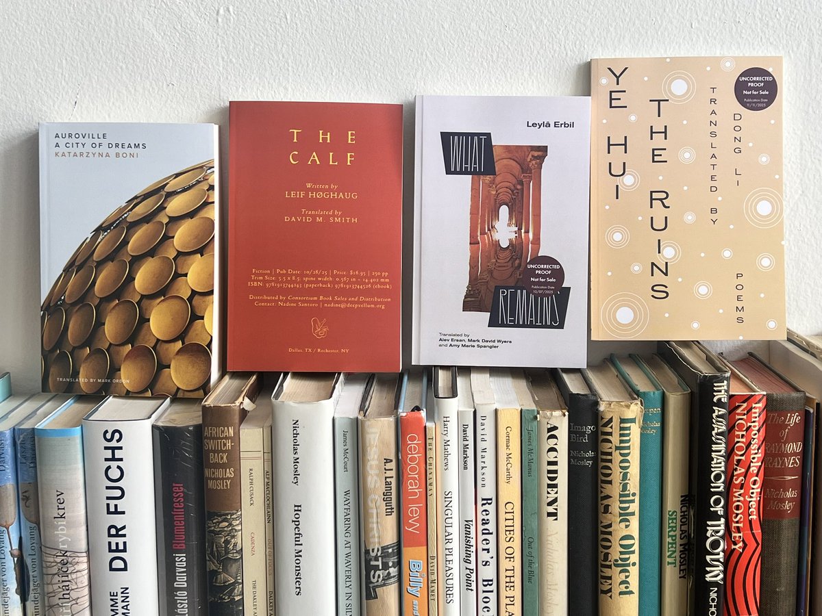 Deep Vellum (@deepvellum) on Twitter photo Review copies of AUROVILLE (<a href="/open_letter/">Open Letter Books</a>) THE CALF, WHAT REMAINS, and THE RUINS are all shipping now. Review copies of AUROVILLE (<a href="/open_letter/">Open Letter Books</a>) THE CALF, WHAT REMAINS, and THE RUINS are all shipping now.