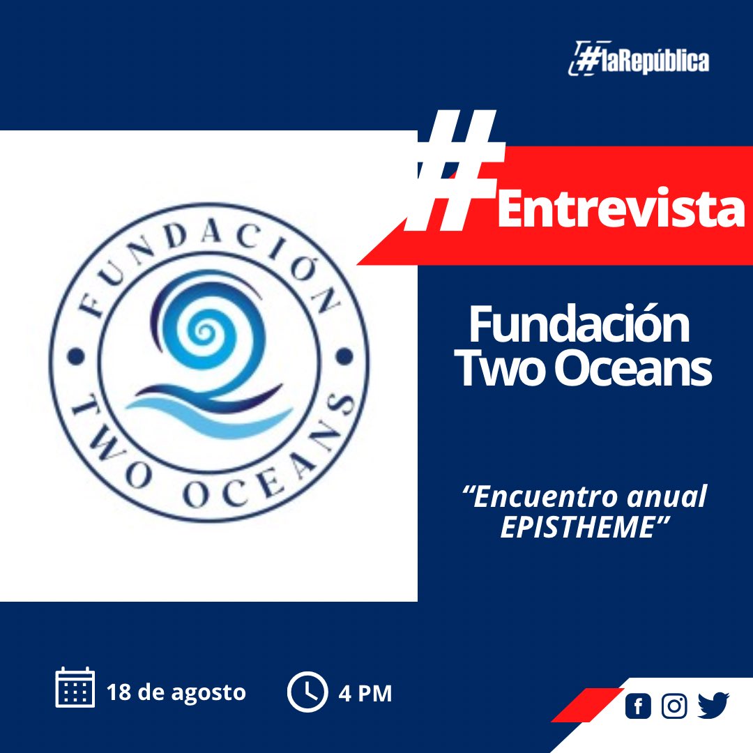 La República Radio (@larepradio) on Twitter photo HOY en #LaRepúblicaRadio hablamos de investigación en salud y el encuentro anual #Epistheme de mano de la fundación Two Oceans <a href="/twooceanshealth/">Fundación Two Oceans</a>
A partir de las 4pm por La Nota 95.7fm 📻🎙️
<a href="/BaezDerik/">Derik Báez Torres</a> <a href="/RDelgadilllo/">Ramieri Delgadillo Santana | Periodista</a> HOY en #LaRepúblicaRadio hablamos de investigación en salud y el encuentro anual #Epistheme de mano de la fundación Two Oceans <a href="/twooceanshealth/">Fundación Two Oceans</a>
A partir de las 4pm por La Nota 95.7fm 📻🎙️
<a href="/BaezDerik/">Derik Báez Torres</a> <a href="/RDelgadilllo/">Ramieri Delgadillo Santana | Periodista</a>