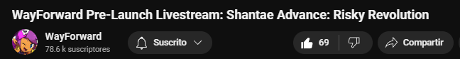 I´m the 69th like on the Shantae´s livestream!! NICE!