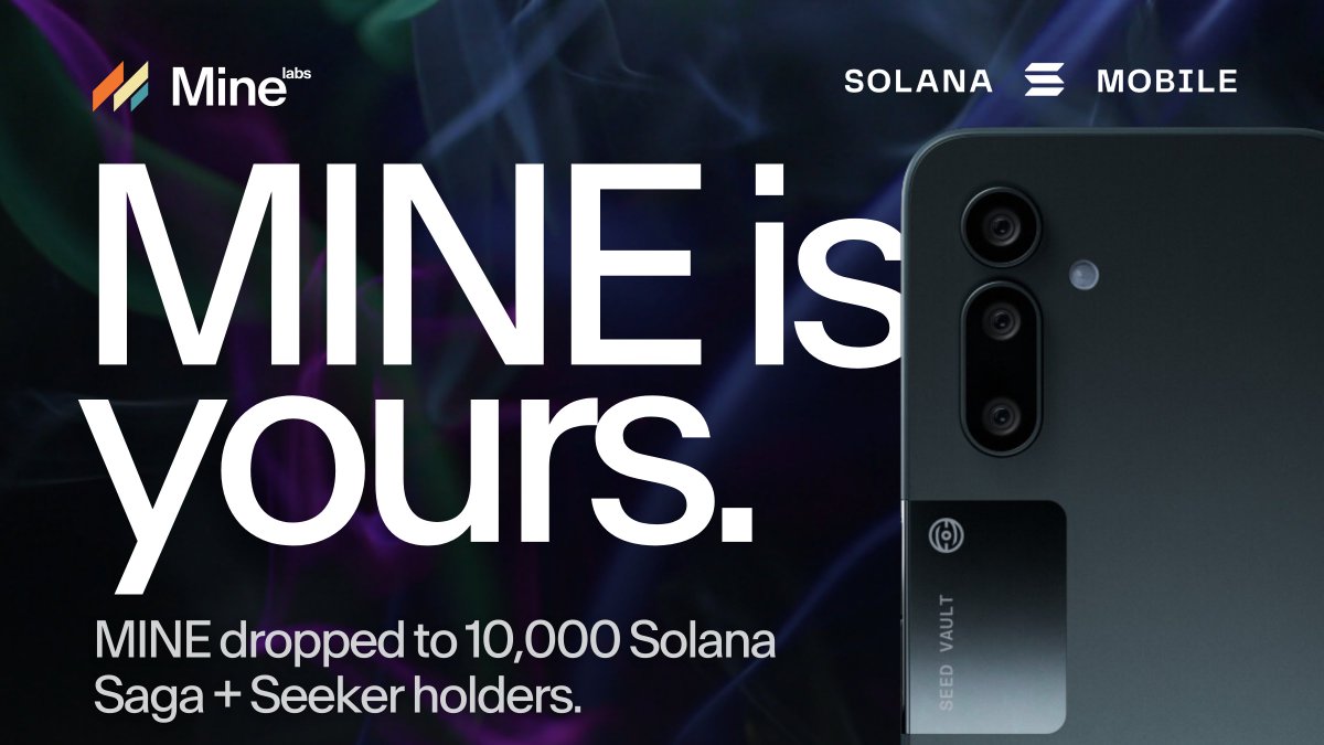 RuneMine | Mine Labs (@minelabs_) on Twitter photo ✨ MINE is Yours - Solana Saga + Seeker
The drops have begun. 🪂
10,000 <a href="/solanamobile/">Seeker | Solana Mobile</a> Saga + Seeker holders who completed the claim are receiving their MINE. ✨ MINE is Yours - Solana Saga + Seeker
The drops have begun. 🪂
10,000 <a href="/solanamobile/">Seeker | Solana Mobile</a> Saga + Seeker holders who completed the claim are receiving their MINE.