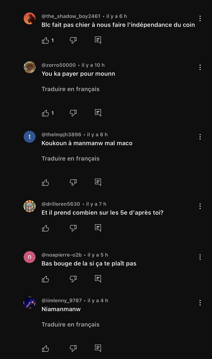 soyrickKen's tweet photo. Ils ont mis le film ZION illégalement sur YouTube, je regarde les commentaires par curiosité, et là je vois ça… Mais qu’est-ce qu’on va bien faire de ce peuple sérieux 💀 https://t.co/WtNjPbDUSd