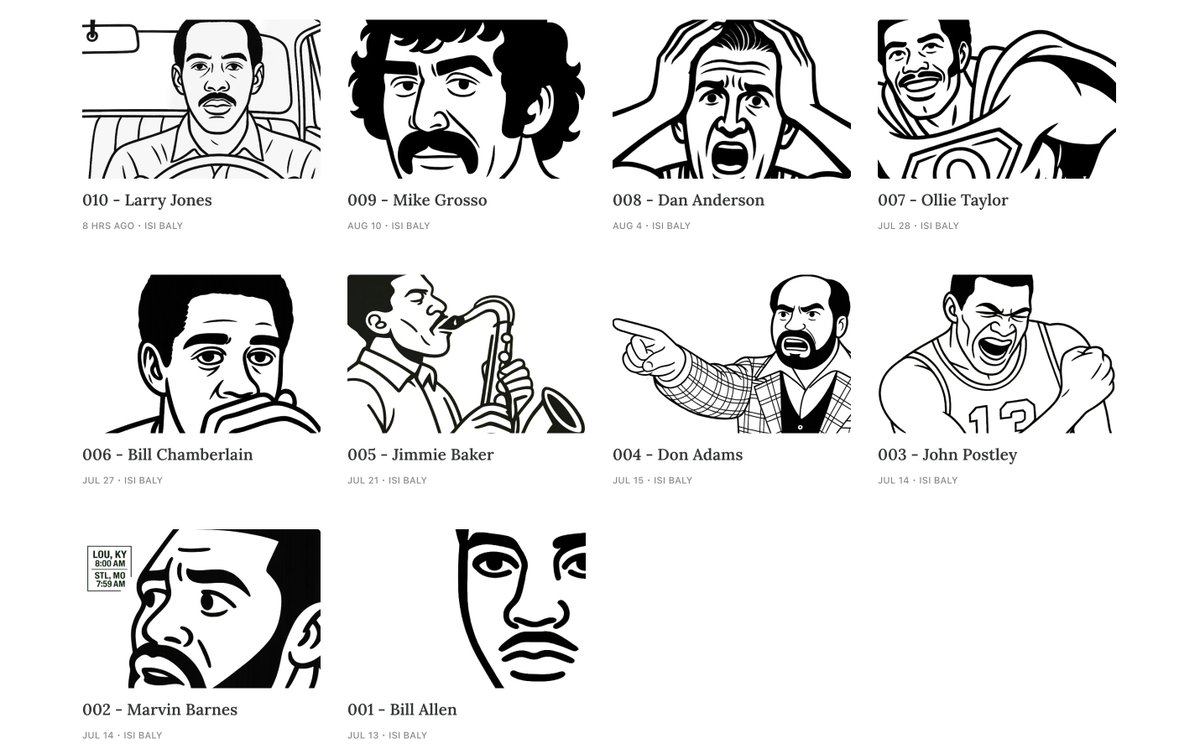 Profiling all 518 who played in the ABA … One per week. Fifty-two a year … First 10 are live: Bill Allen, Barnes, Postley, Don Adams, Baker, Bill Chamberlain, Taylor, Dan Anderson, Grosso, and Larry Jones: punctuationking.substack.com