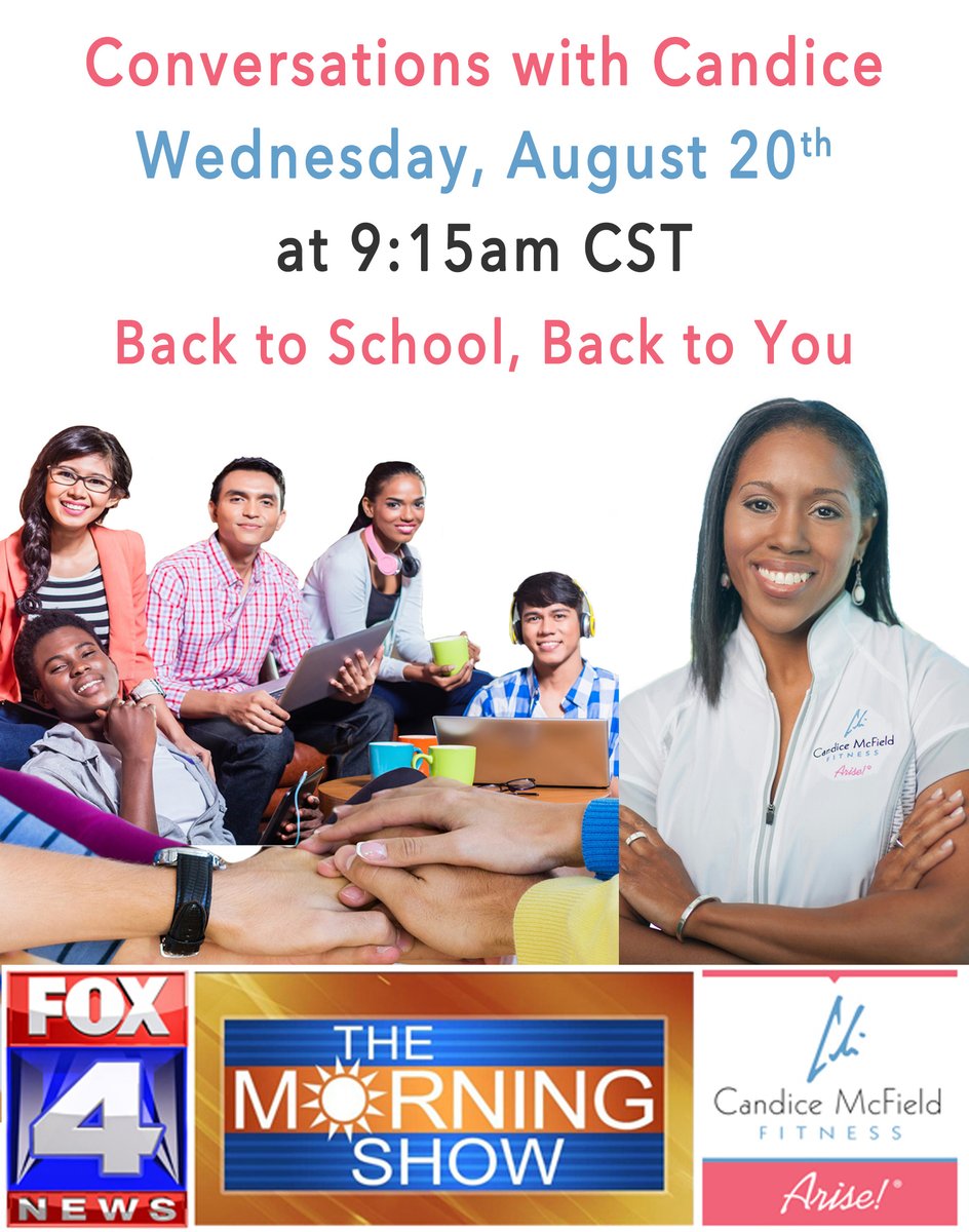 CandiceMcField's tweet photo. Back to School, Back to You.

Upcoming this week at 9:5am CST
Wednesday, August 20

#health #healthtips #healthcoach #healthcoaching #healthcoachtips #healthy #healthylife #healthylifestyle #healthylife https://t.co/CCNsuIUGKV
