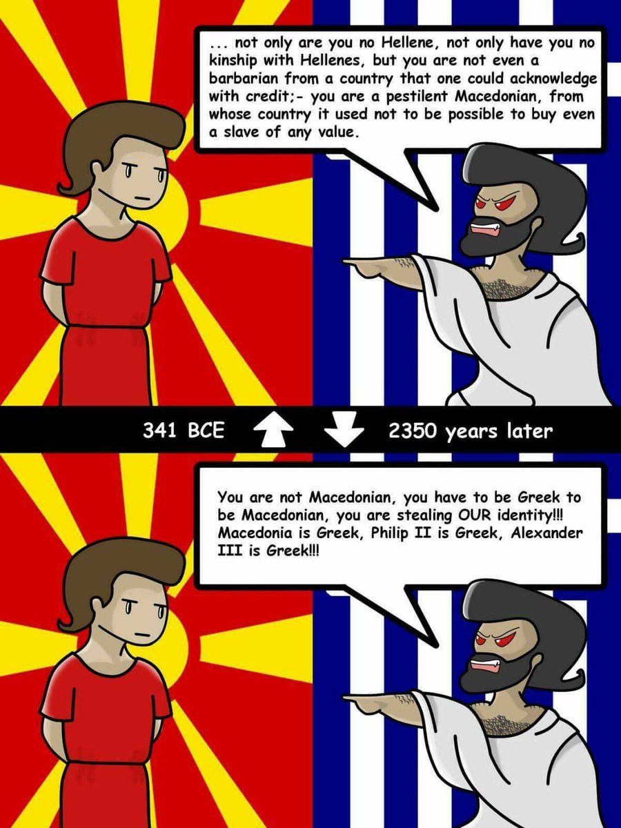 2000 years later, the Greeks cannot comprehend the superiority that lies above their northern border