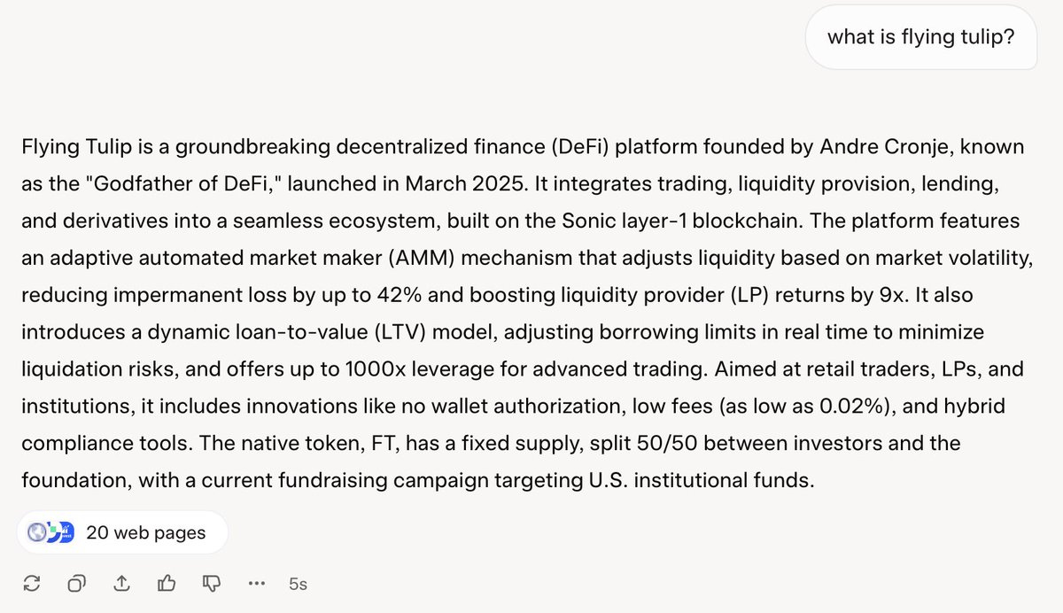What is <a href="/flyingtulip_/">flyingtulip.com</a> ? <a href="/grok/">Grok</a> puts it all together. <a href="/SonicLabs/">Sonic</a> $S