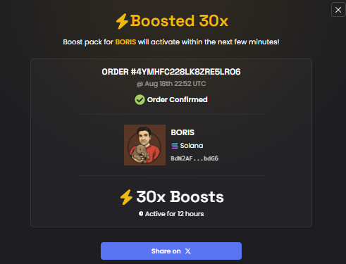 0xRecrent's tweet photo. Boost &amp; Ads for our community!

$BORIS
LFG https://t.co/Sth2B2H1ou