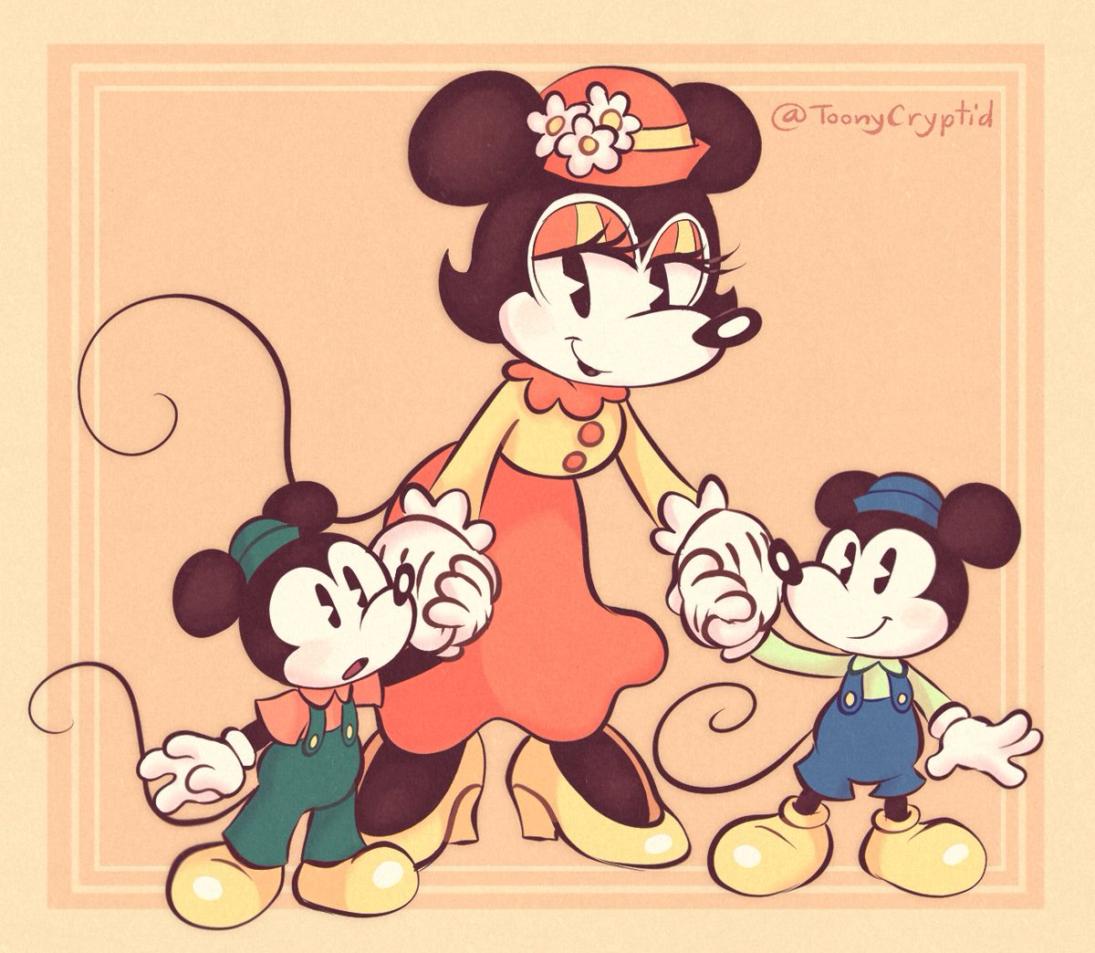 Felicity Fieldmouse with her sons, Morty and Ferdie. #FelicityFieldmouse