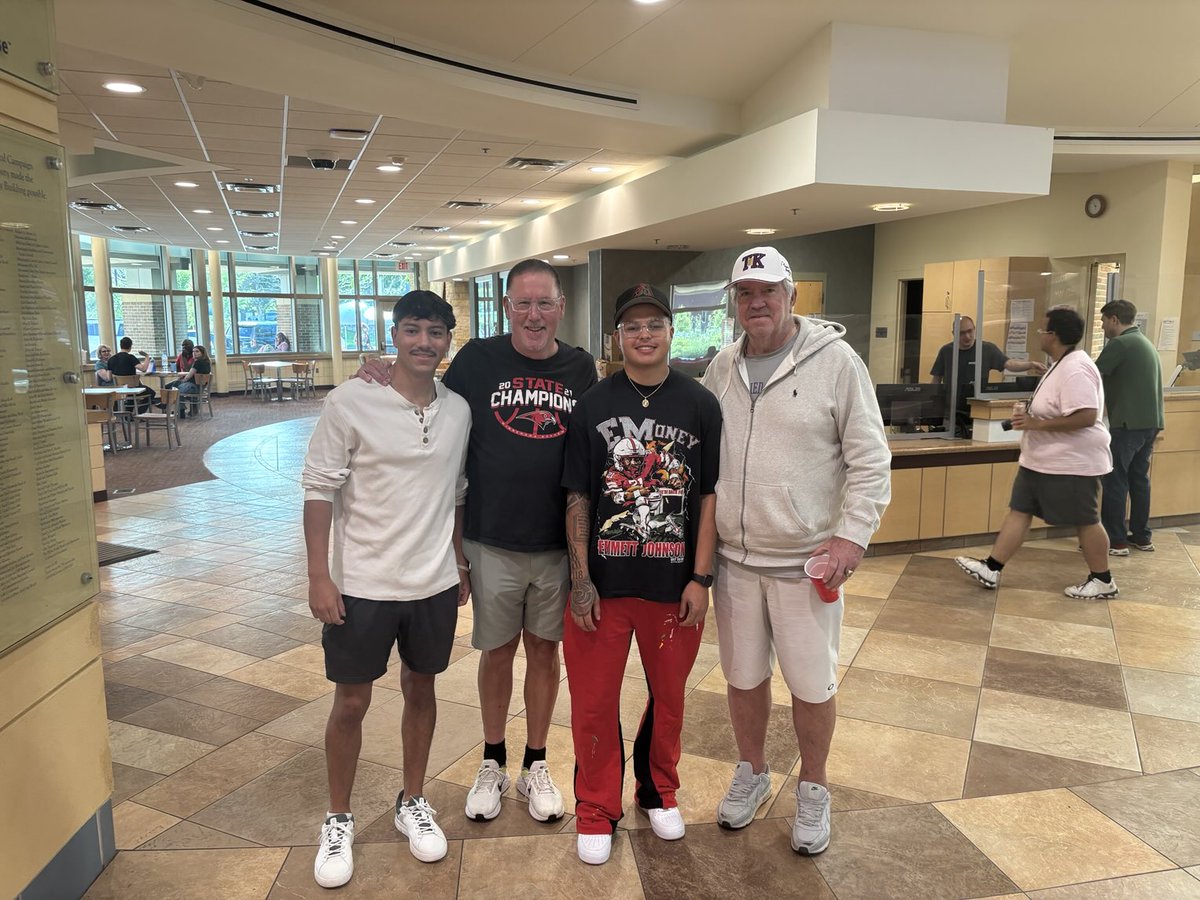 MA Alums Film Director Leo Kloos, Film Star Donovan Smith pictured here with Coach Lance Johnson and Vikings Legend Tommy Kramer!