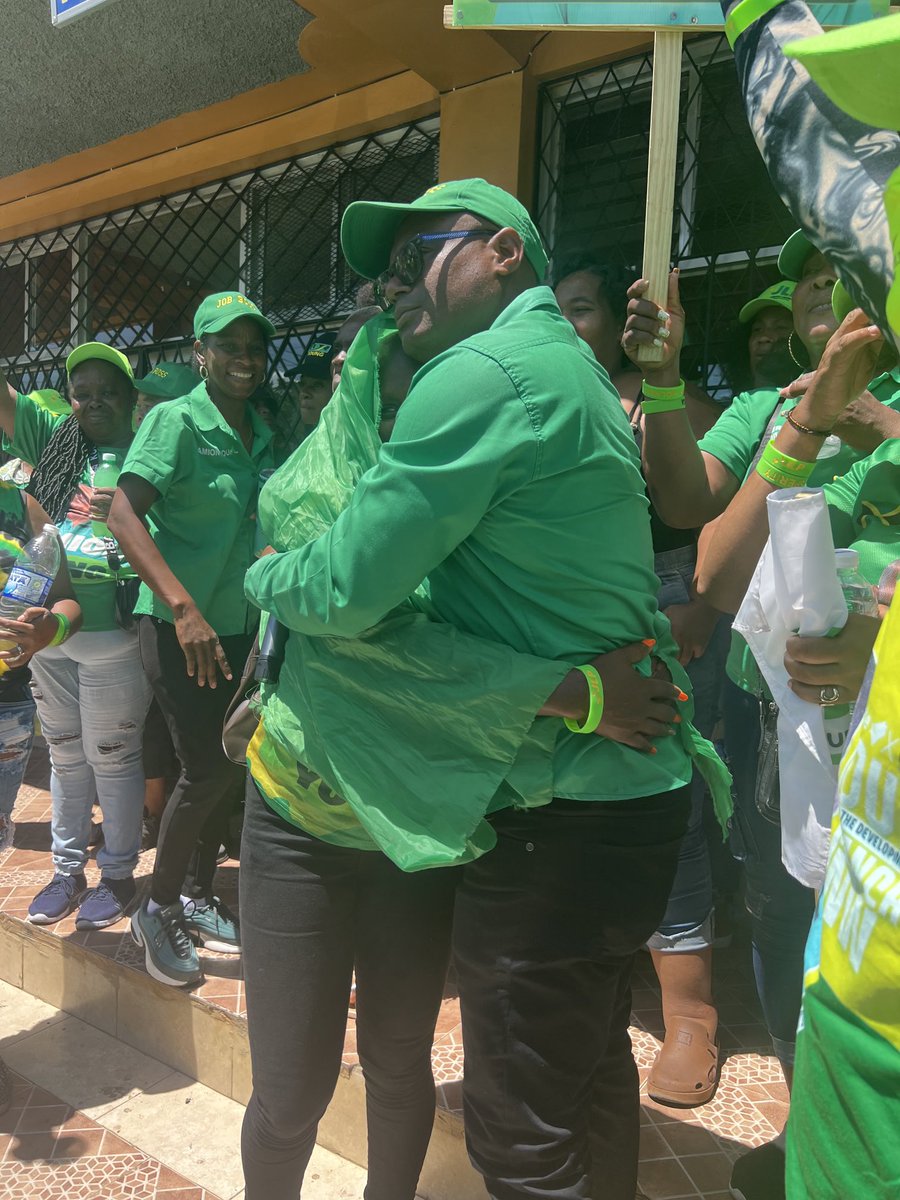 Nomination Day NW Manchester. Baptizing a lady who has joined the JLP. Damion Young.