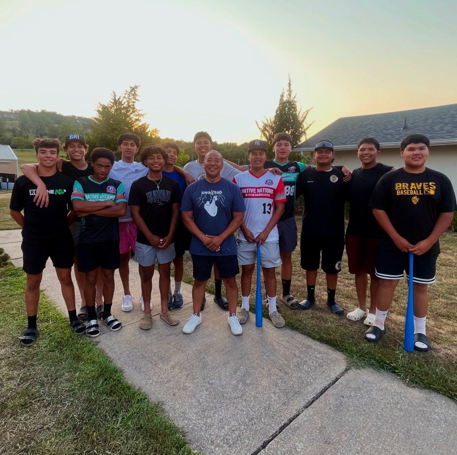 NNSport77's tweet photo. Honored to welcome David Z. Bean, former Chairman of the Puyallup Tribe and Vice Chair of the Indian Gaming Association, to the field in Branson. A true advocate for Tribal nations and youth, David has spent decades championing economic growth, cultural strength, and leadership in Indian Country. Grateful he took the time to stand with our team on this journey, lifting up the next generation of leaders through sport and community. 

#indigenousexcellence #tribalnationsports #na7ivena7ions #triballeaders #meettheboard #nativeleaders #nativeathletes