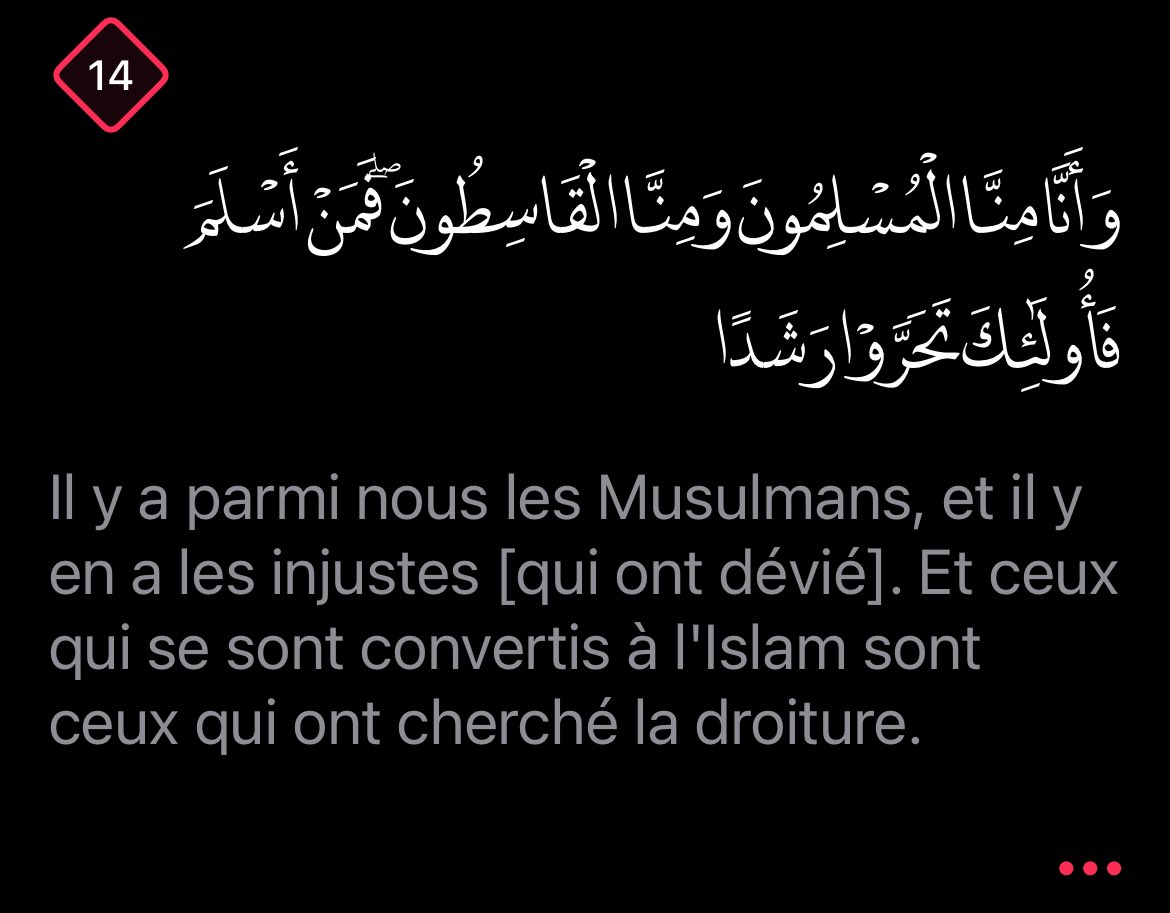« Et ceux qui se sont convertis à l’Islam sont ceux qui ont cherché la droiture. » 🤍