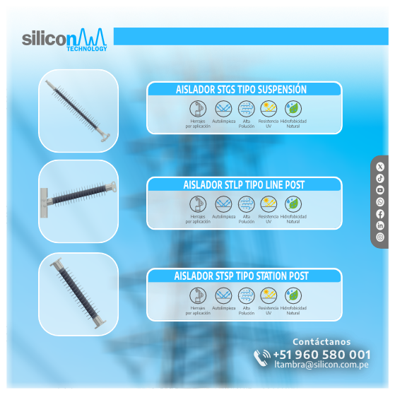 _silicontech's tweet image. ¿Alta tensión? ⚡
Los aisladores STLP, STSP y STGS de Silicon Technology garantizan resistencia, menor mantenimiento y máxima confiabilidad en climas exigentes.
📲 Asesórate con nuestros especialistas.
#SiliconTechnology #AltaTensión #AisladoresPoliméricos