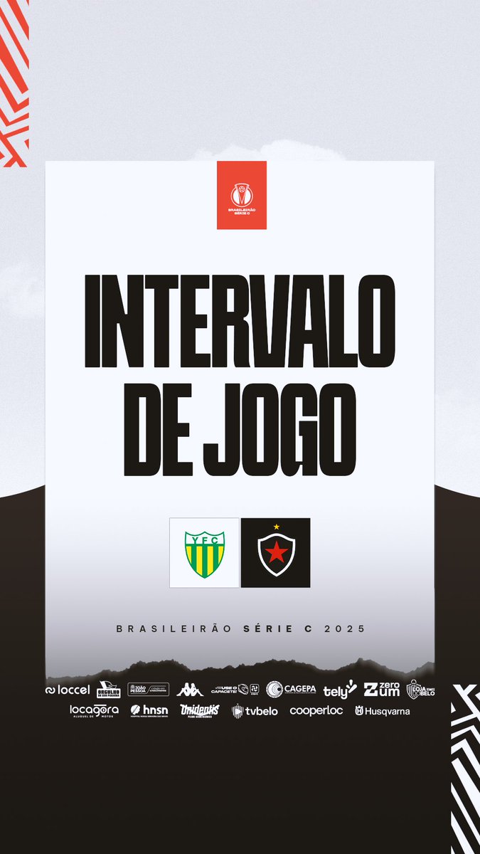Fim do primeiro tempo: Ypiranga 2x2 Botafogo PB. 

#BeloSAF #OrgulhoDeSerParaíba