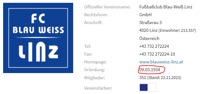 SVR1912Maksim's tweet photo. Wieso darf Blau-Weiß Linz das Gründungsjahr vom Vorgängerverein übernehmen, aber @AustriaSalzburg hat immer noch das das Jahr der Neugründung auf Transfermarkt stehen, obwohl RB Salzburg als neuer Verein gegründet wurde? @_XaviY_ @Transfermarkt https://t.co/To5igbIeSV
