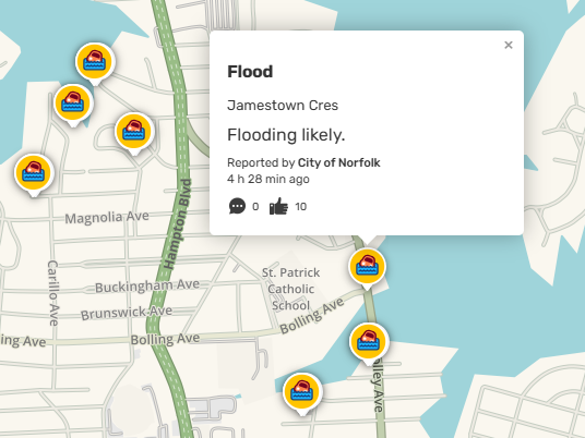 FloodMapp (@floodmapp) on Twitter photo 🌊 #Flood alerts are already popping up in <a href="/NorfolkVA/">City of Norfolk, VA</a>, reported by the public on Waze. With #HurricaneErin offshore and moderate flooding expected later this week, now is the time for advanced situational awareness.
Every minute matters when #floodwaters rise. That’s why 🌊 #Flood alerts are already popping up in <a href="/NorfolkVA/">City of Norfolk, VA</a>, reported by the public on Waze. With #HurricaneErin offshore and moderate flooding expected later this week, now is the time for advanced situational awareness.
Every minute matters when #floodwaters rise. That’s why