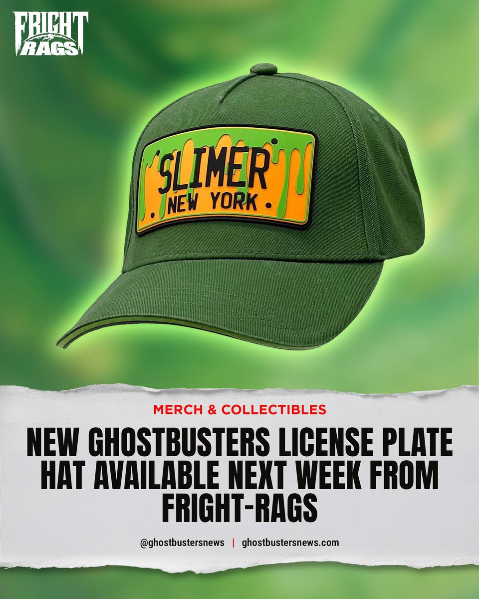 New Ghostbusters License Plate Hat Available Next Week from Fright-Rags: ghostbustersnews.com/2025/08/18/new…