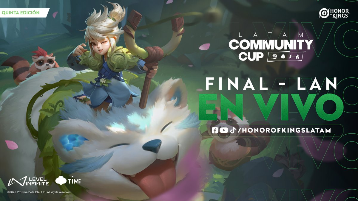 🏆¡DIA DE FINAL!🏆
Hoy un equipo del Norte se consagrara campeón de la quinta edición de la HOK Latam Community Cup.
💰$350 USD en premios.

📺No te pierdas toda la emocion:
👉twitch.tv/HOKLatam
#HonorofKings #HOK #HOKCommunityCup